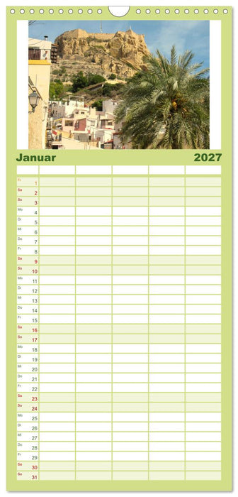Alicante - Benidorm - Calp (CALVENDO Familienplaner 2027)
