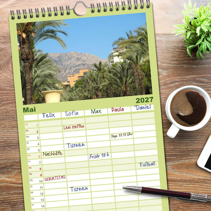 Alicante - Benidorm - Calp (CALVENDO Familienplaner 2027)