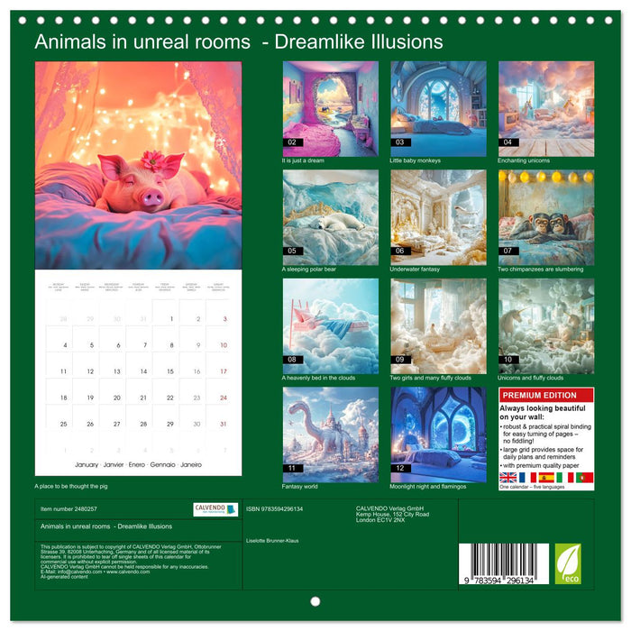 Animals in unreal rooms - Dreamlike Illusions (CALVENDO Monthly Calendar 2027)