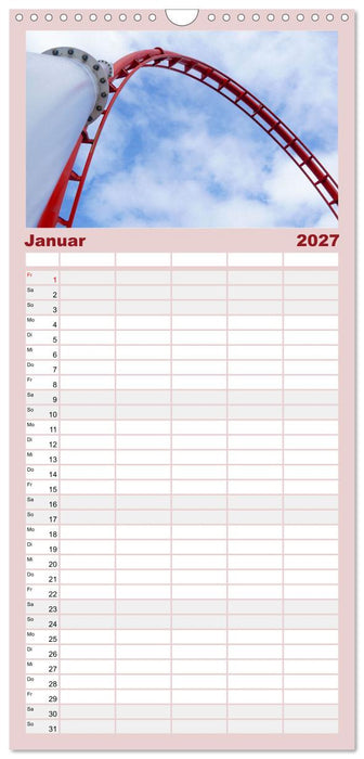 Abenteuer Achterbahn (CALVENDO Familienplaner 2027)