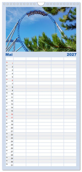 Abenteuer Achterbahn (CALVENDO Familienplaner 2027)