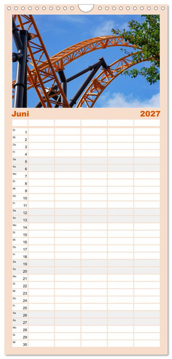 Abenteuer Achterbahn (CALVENDO Familienplaner 2027)