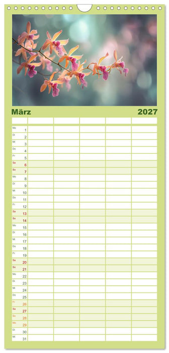 Im Schatten der Orchidee (CALVENDO Familienplaner 2027)