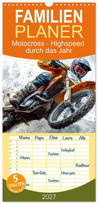 Motocross - Highspeed durch das Jahr (CALVENDO Familienplaner 2027)