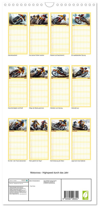 Motocross - Highspeed durch das Jahr (CALVENDO Familienplaner 2027)