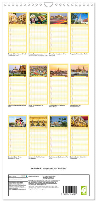 BANGKOK Hauptstadt von Thailand (CALVENDO Familienplaner 2027)