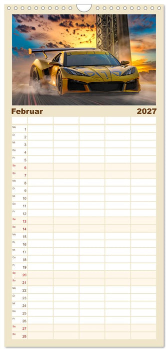 Fantasievolle Rennautos - Im Rausch der Geschwindigkeit (CALVENDO Familienplaner 2027)