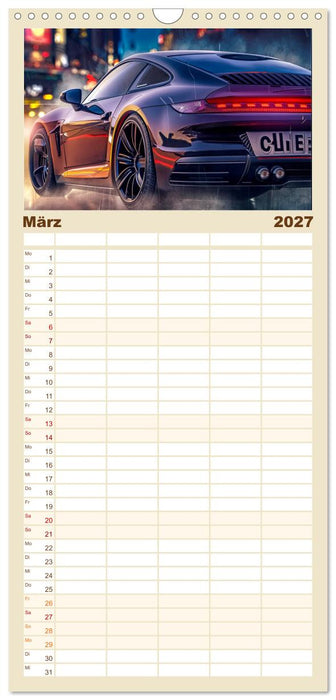 Fantasievolle Rennautos - Im Rausch der Geschwindigkeit (CALVENDO Familienplaner 2027)