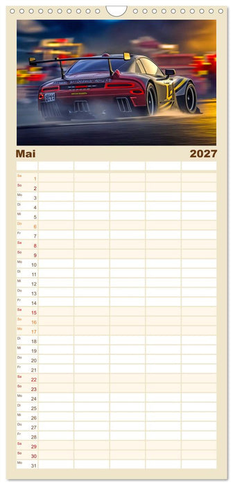 Fantasievolle Rennautos - Im Rausch der Geschwindigkeit (CALVENDO Familienplaner 2027)