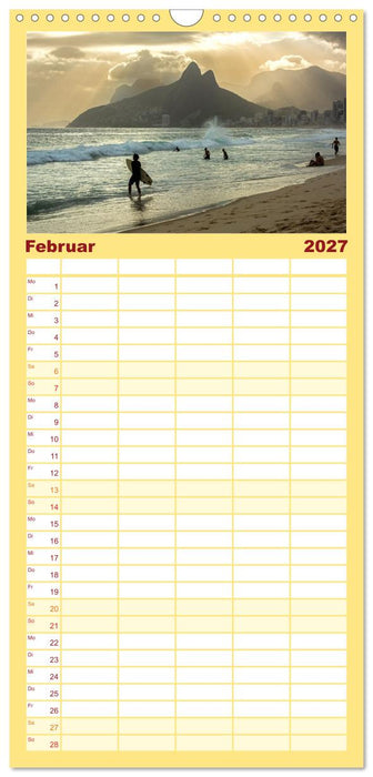 An Rio's Stränden (CALVENDO Familienplaner 2027)