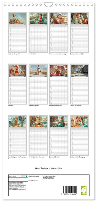 Retro Ästhetik – Pin-up Girls (CALVENDO Familienplaner 2027)