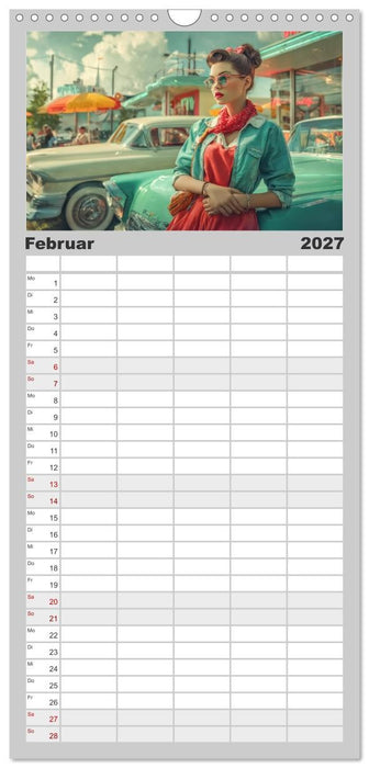 Retro Ästhetik – Pin-up Girls (CALVENDO Familienplaner 2027)