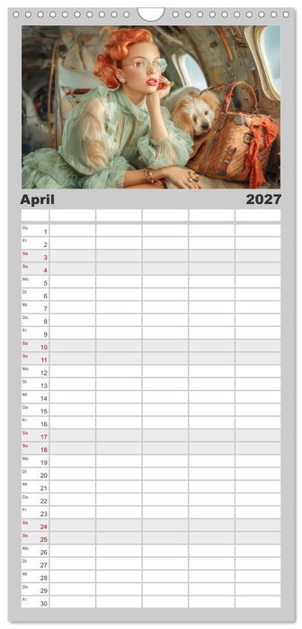 Retro Ästhetik – Pin-up Girls (CALVENDO Familienplaner 2027)