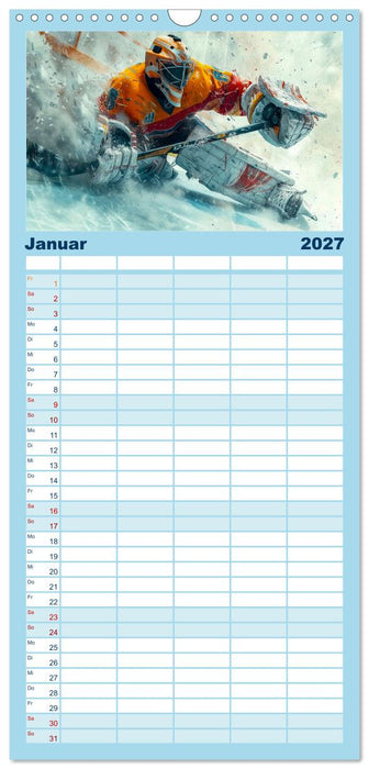 Eishockey - tolle Momente (CALVENDO Familienplaner 2027)