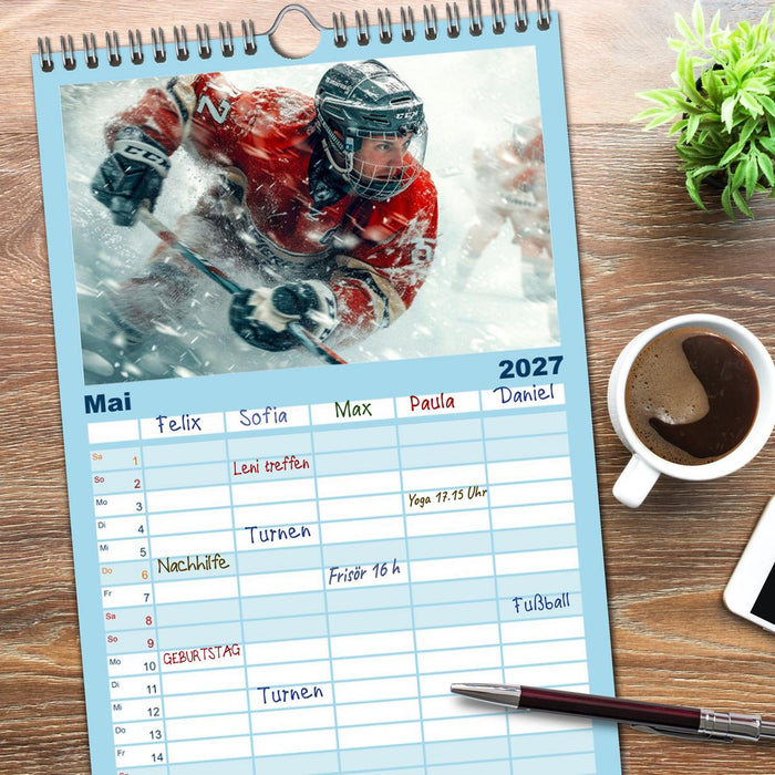 Eishockey - tolle Momente (CALVENDO Familienplaner 2027)