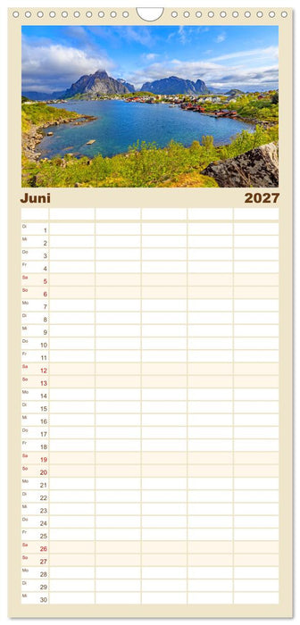 Vom Nordkap zum Südkap (CALVENDO Familienplaner 2027)