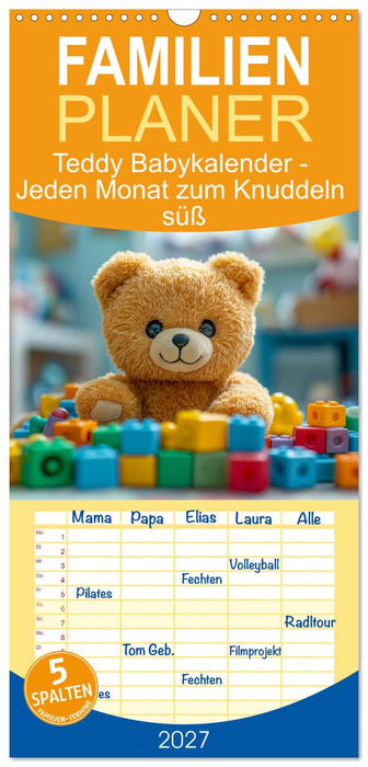 Teddy Babykalender - Jeden Monat zum Knuddeln süß (CALVENDO Familienplaner 2027)