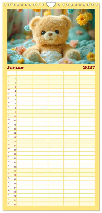 Teddy Babykalender - Jeden Monat zum Knuddeln süß (CALVENDO Familienplaner 2027)