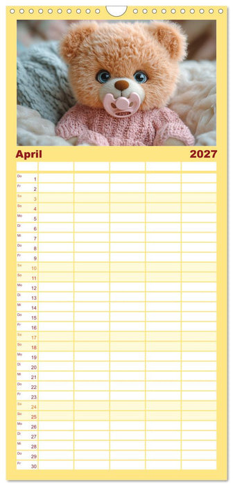 Teddy Babykalender - Jeden Monat zum Knuddeln süß (CALVENDO Familienplaner 2027)