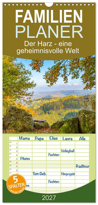 Der Harz - eine geheimnisvolle Welt (CALVENDO Familienplaner 2027)
