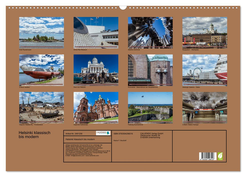 Helsinki klassisch bis modern (CALVENDO Wandkalender 2027)