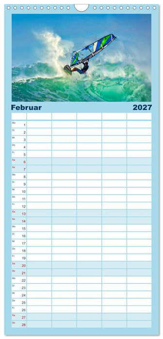 Windsurfen - endlose Wellen (CALVENDO Familienplaner 2027)