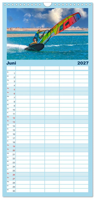Windsurfen - endlose Wellen (CALVENDO Familienplaner 2027)