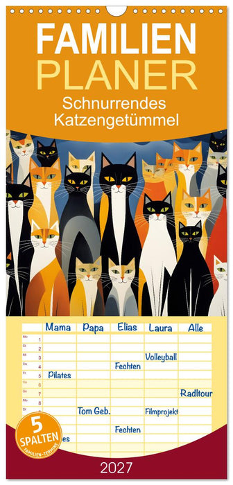 Schnurrendes Katzengetümmel (CALVENDO Familienplaner 2027)
