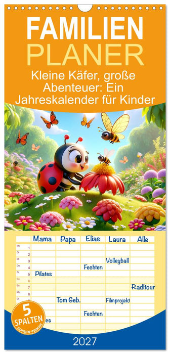 Kleine Käfer, große Abenteuer: Ein Jahreskalender für Kinder (CALVENDO Familienplaner 2027)