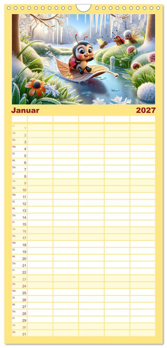 Kleine Käfer, große Abenteuer: Ein Jahreskalender für Kinder (CALVENDO Familienplaner 2027)