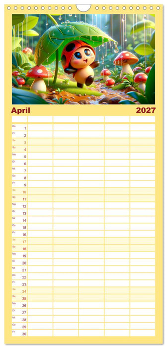 Kleine Käfer, große Abenteuer: Ein Jahreskalender für Kinder (CALVENDO Familienplaner 2027)