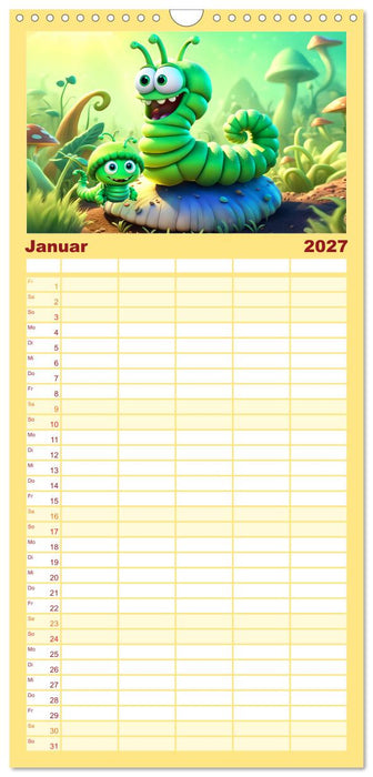 Würmchen Zauber (CALVENDO Familienplaner 2027)