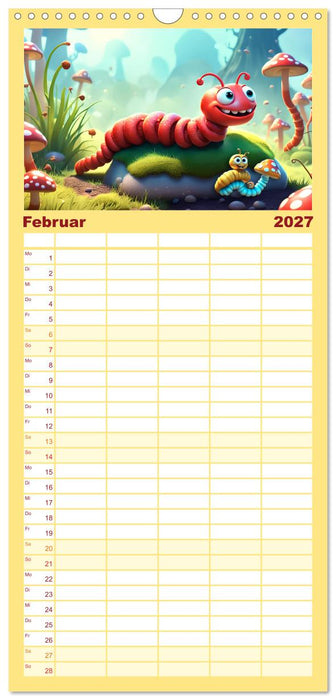 Würmchen Zauber (CALVENDO Familienplaner 2027)