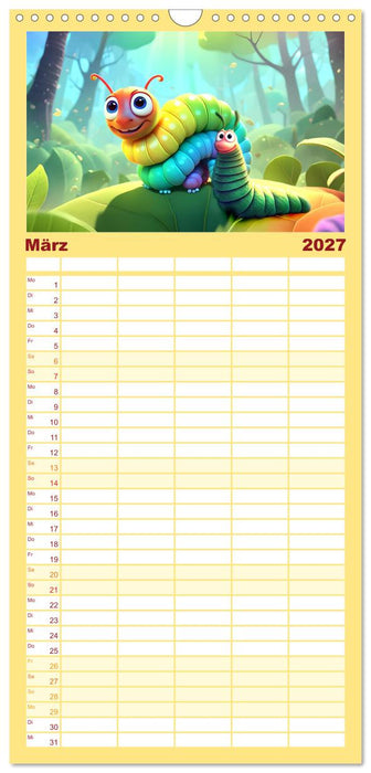 Würmchen Zauber (CALVENDO Familienplaner 2027)