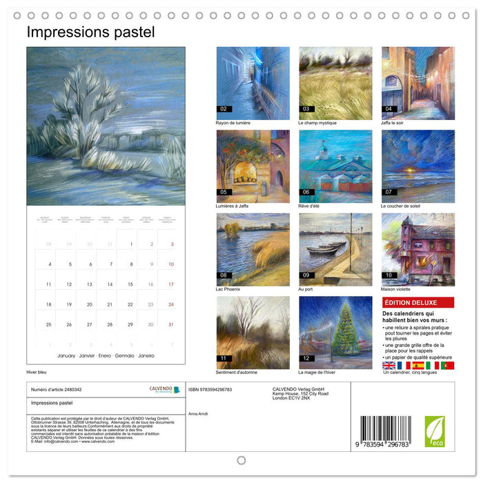 Impressions pastel (CALVENDO Calendrier mensuel 2027)