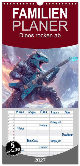 Dinos rocken ab (CALVENDO Familienplaner 2027)