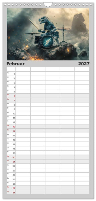Dinos rocken ab (CALVENDO Familienplaner 2027)