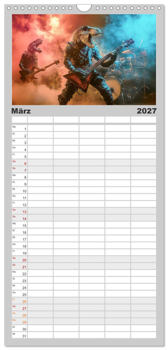 Dinos rocken ab (CALVENDO Familienplaner 2027)