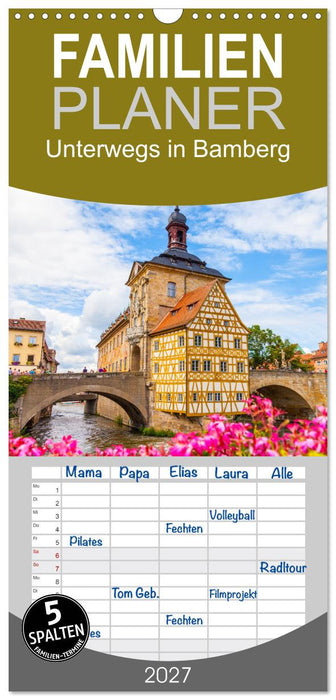 Unterwegs in Bamberg (CALVENDO Familienplaner 2027)