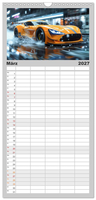 Schnelle Sportwagen (CALVENDO Familienplaner 2027)