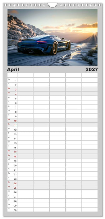 Schnelle Sportwagen (CALVENDO Familienplaner 2027)