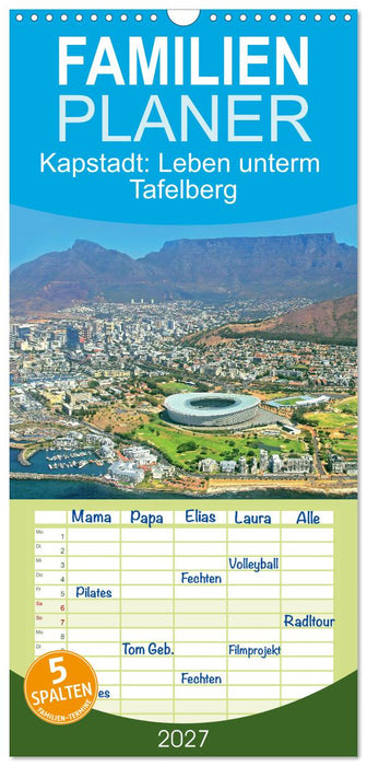 Kapstadt: Leben unterm Tafelberg (CALVENDO Familienplaner 2027)