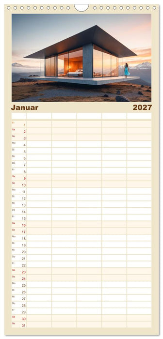Einsamkeit in Architektur (CALVENDO Familienplaner 2027)
