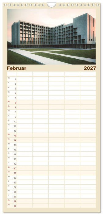 Einsamkeit in Architektur (CALVENDO Familienplaner 2027)