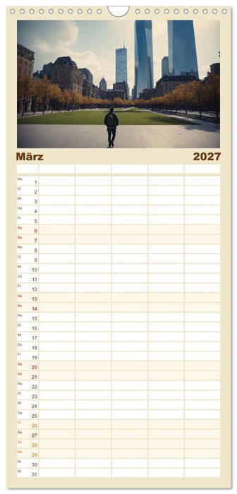 Einsamkeit in Architektur (CALVENDO Familienplaner 2027)