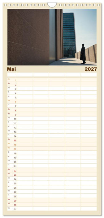 Einsamkeit in Architektur (CALVENDO Familienplaner 2027)