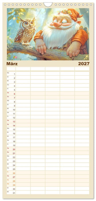 Zauberhafte Zwerge - Charmante mythologisches Wesen (CALVENDO Familienplaner 2027)