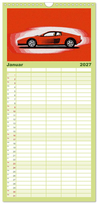 Car Art Edition Sportwagenlegenden (CALVENDO Familienplaner 2027)