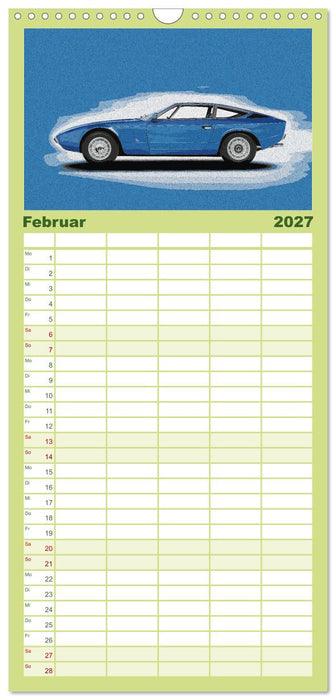 Car Art Edition Sportwagenlegenden (CALVENDO Familienplaner 2027)