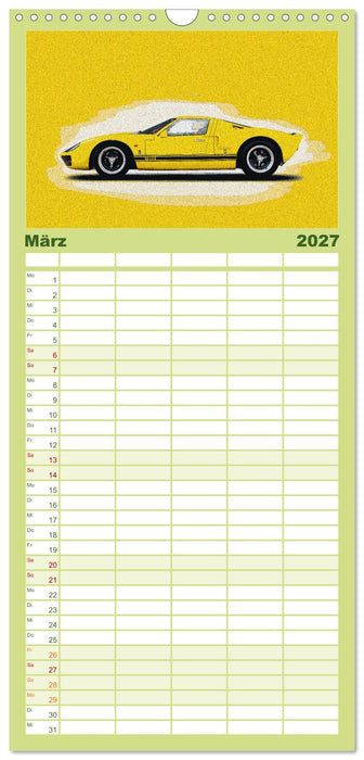 Car Art Edition Sportwagenlegenden (CALVENDO Familienplaner 2027)